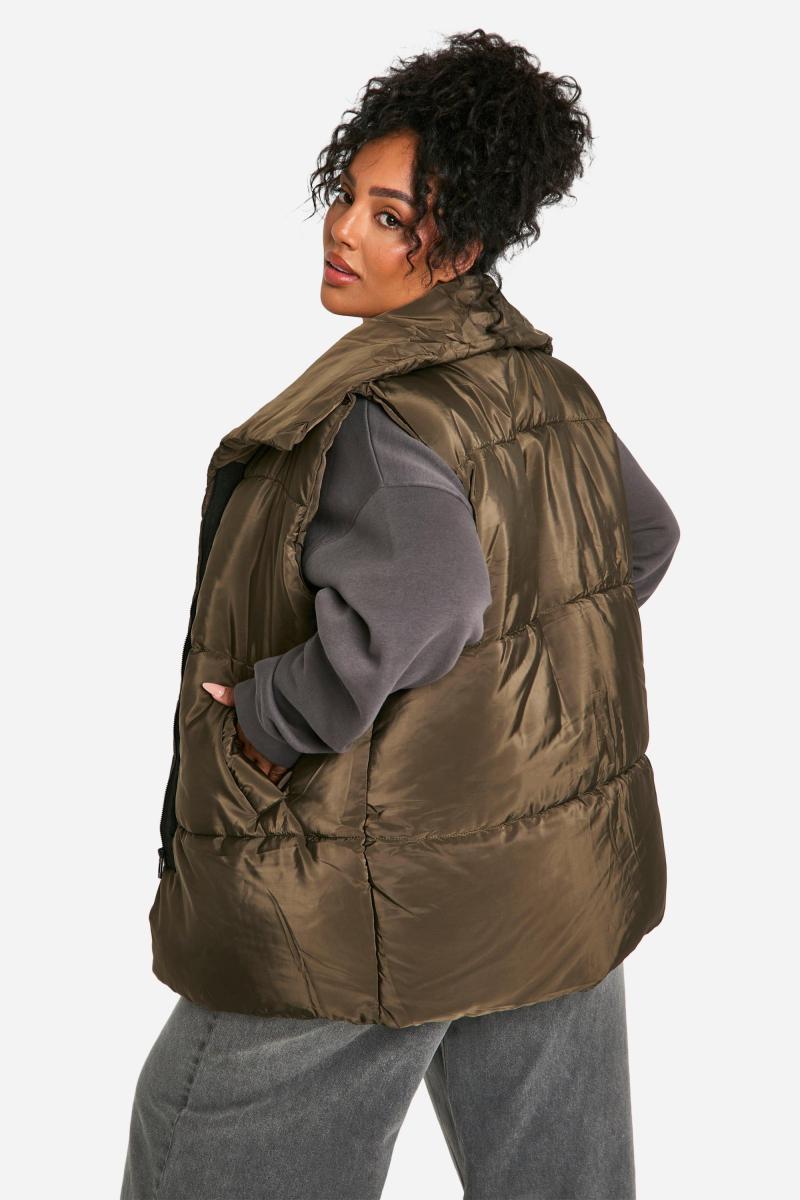 Plus Puffer без рукавів Longline Gilet