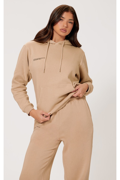 Худі великого розміру PRETTYLITTLETHING Logo Sand Est 2012