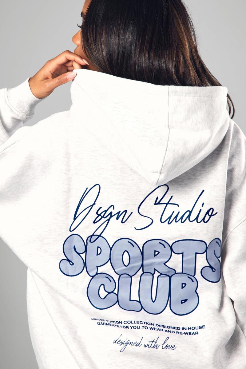 Рожева толстовка великого розміру Dsgn Studio Sports Bubble Slogan