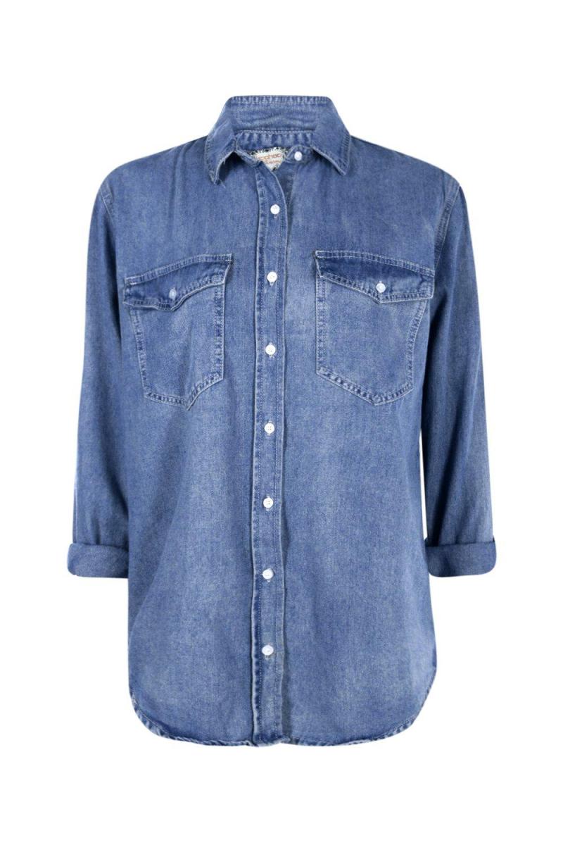 Джинсова сорочка великого розміру