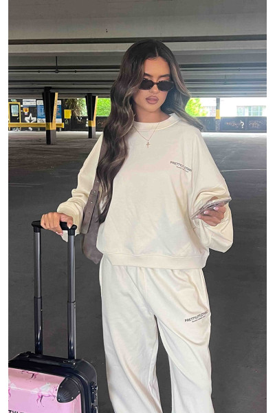 Величезний світшот у формі коробки преміум-класу з пісочним принтом