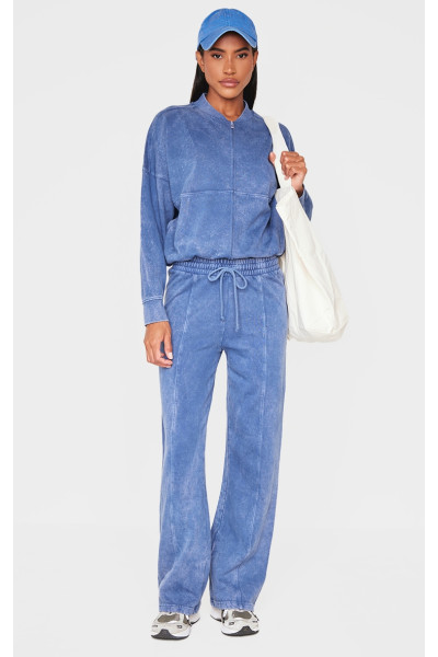 Широкі джоггери з синіми вимитими швами