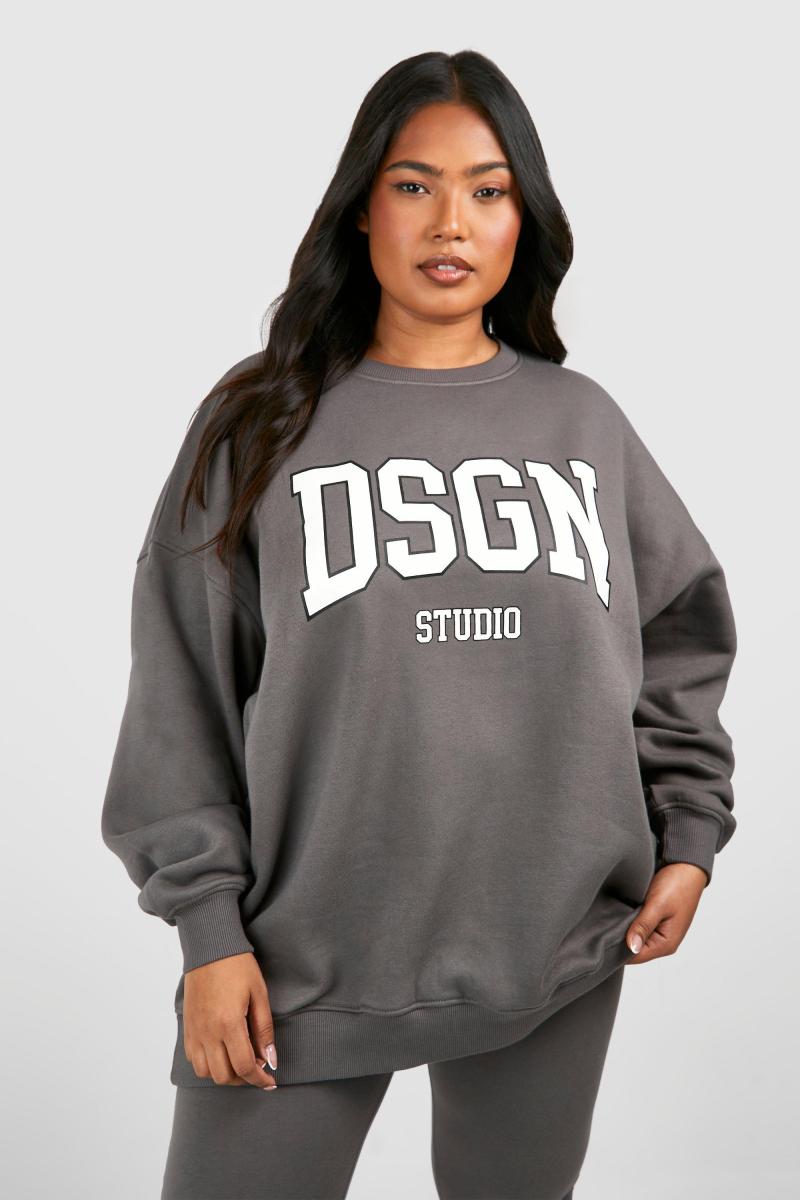 Плюс спортивний костюм Dsgn Studio Slogan Legging