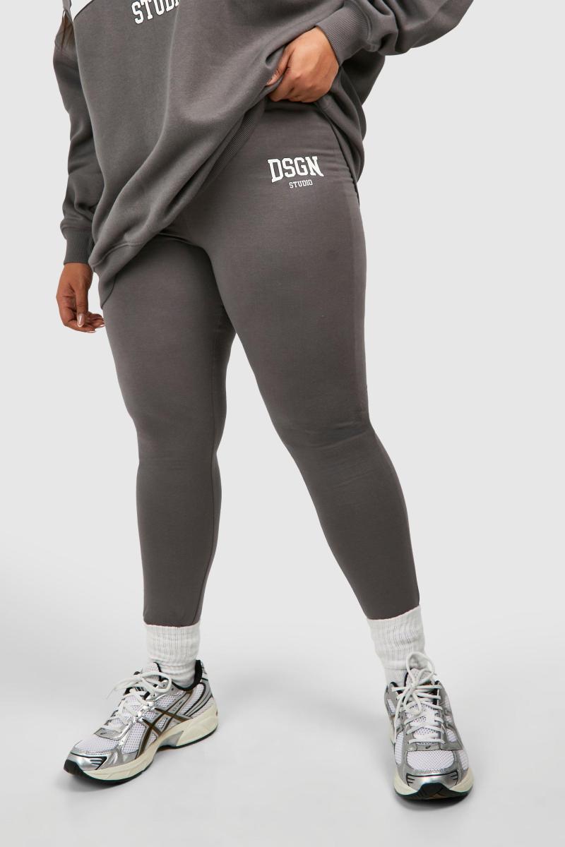 Плюс спортивний костюм Dsgn Studio Slogan Legging