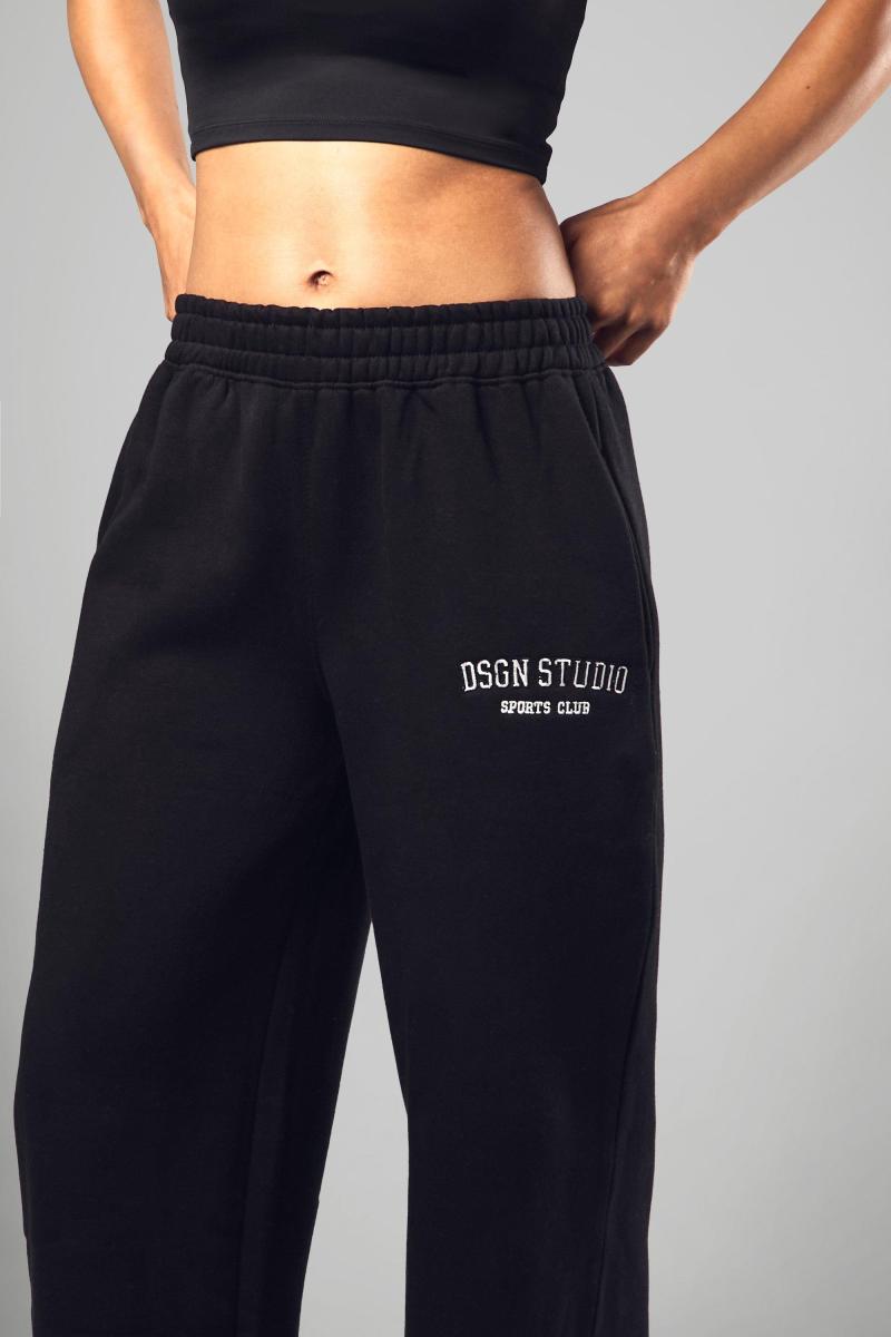 Чорні джоггери Dsgn Studio Applique Straight Leg Jogger
